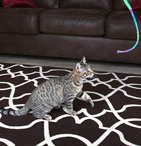 Cat Dancer Cat Toy Cat Charmer Safe Wand Teaser Colorful Fabric Ribbon Safe Flexible Exercise Toy 2 Pack