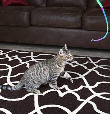 Cat Dancer Cat Toy Cat Charmer Safe Wand Teaser Colorful Fabric Ribbon Safe Flexible Exercise Toy 2 Pack