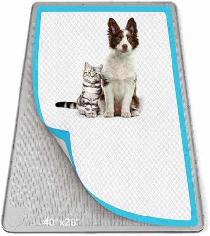 Pee Pad Holder for Dogs 40''x28'' Silicone Puppy Pee Pad Tray, Light Grey by Bartuke