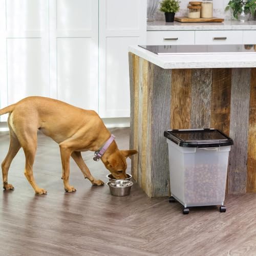 IRIS USA Dog Food Storage Container, Up to 25 lbs, Black, Made in USA - Image 2