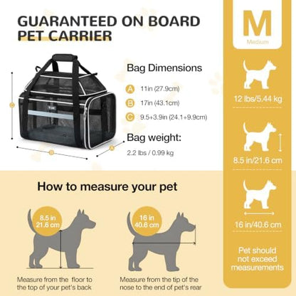 Lekereise Top-Expandable Pet Carrier Full Mesh 17x11x9.5 Inch Airline Approved Soft Sided Underseat Travel Carriers for Small Cats and Dogs with Locking Safety Zippers - Image 3