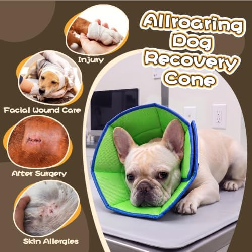 Allroaring Dog Cone Collar After Surgery, Adjustable Soft Recovery Cone - Image 5