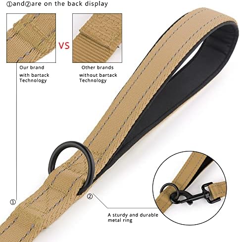 Plutus Pet Double Handle Dog Leash, 5 FT Long, for Medium Large Dogs - Image 3