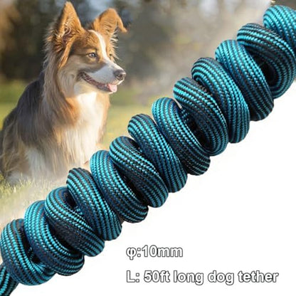 BTINESFUL Dog Tie Out Long Tether 8/12/20/30/50/75ft Rope Dog Lead for Yard - Image 3