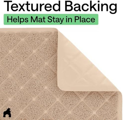 GORILLA GRIP Cat Litter Box Mat, Coiled Mesh Trapping Mats, 24x17 Beige - Image 4