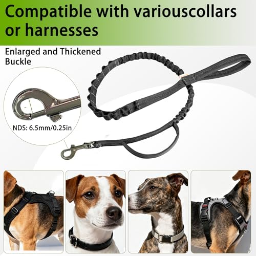 FOVRLZSE Bungee Dog Leash, 4FT–5FT Adjustable, Black - Image 5