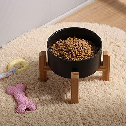 Petygooing 28 OZ Black Elevated/Raised Ceramic Dog Bowl for Small and Medium Breeds, Dog Food Water Dish with Stand,Pet Feeding Bowl with Anti Slip Rubber for Cats Small and Medium Dogs (3.6 Cups) - Image 6