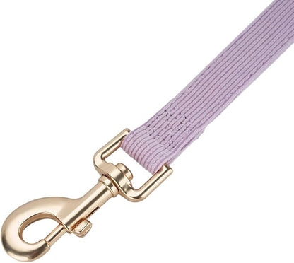 Soft Corduroy Fibric Dog Leash, 5 Feet Length Lead with Heavy Duty Rotating Hook, for Medium Large Dogs.(M,Purple)
