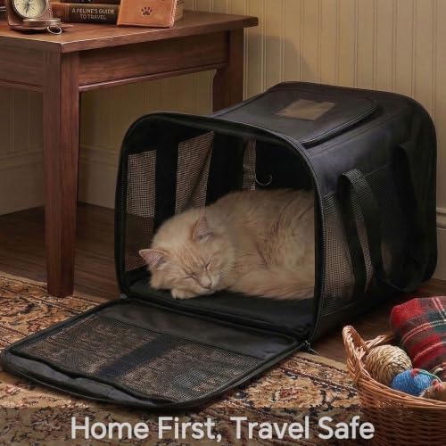 Conlun Dog Carrier Soft Sided, Large Cat Carrier with Inner Safety Leash, Pet Transport Carrier for Large Cats and Medium Dogs up to 20 Lbs, Collapsible Travel Puppy Carrier Bag -Green L - Image 6