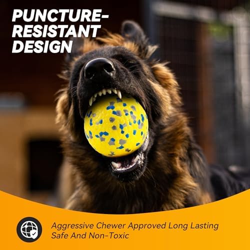 FUSOTO 2Pcs Dog Balls, Tennis Balls for Dog, Yellow - Image 3