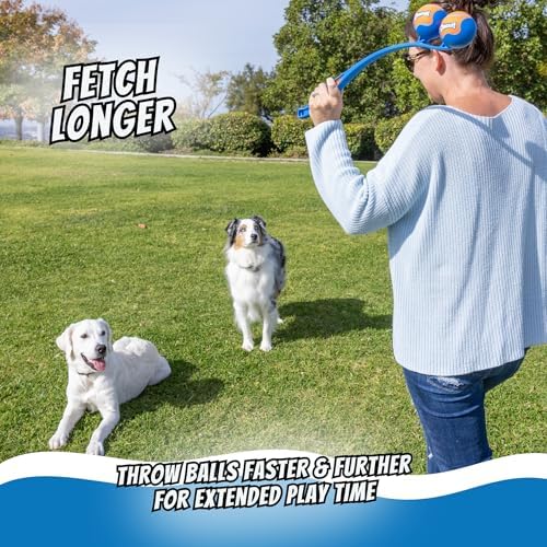 Chuckit! The Duo 22M Double Launcher Dog Toy 22", Two Medium Tennis Balls - Image 5