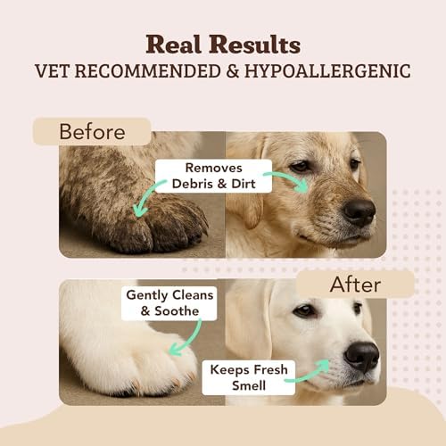 Natural Dog Company XL Grooming Wipes for Dogs – Hypoallergenic, Biodegradable, Fragrance Free – Aloe Vera & Witch Hazel – Large 7×8 in Wipes for Paws, Face, Ears & Butt – 200 Count Sensitive Skin - Image 4