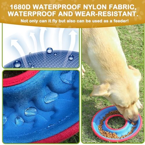 Dog Flying Disc, 9" Dog Flyer Toys for Medium/Large Dogs, Durable Nylon Fetch Toy for Easy Catch, Floats in Water & Safe on Teeth (Purple) - Image 3
