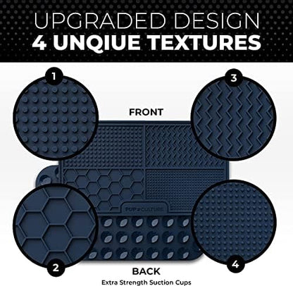 Pup Culture Dog Lick Mat for Dogs (2 Pack), Feeding Pad for Anxious Pets Plus 4 Different Puzzles for Mental Stimulation for Dogs - Supports Mental, Dental, and Digestive Health - Heavy Duty - Image 2