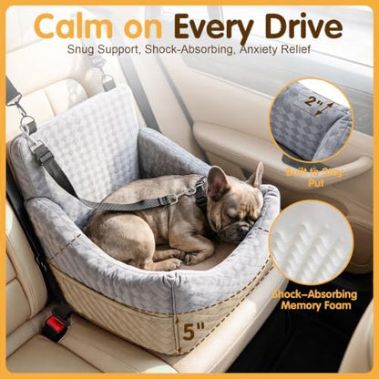 Topmart Dog Car Seat for Small Medium Dogs Under 35lbs, Cozy Pet Seat - Image 2