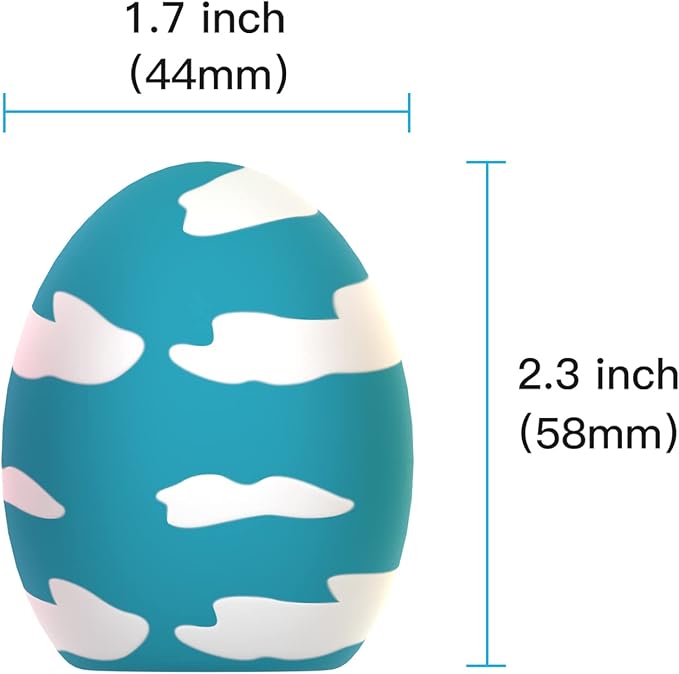 SCHITEC Dog Squeaky Toy, Latex Bouncy Egg Balls with Squeaker for Puppy Small Pet Dogs, Soft Rubber Sound Toys for Interactive Fetch Play