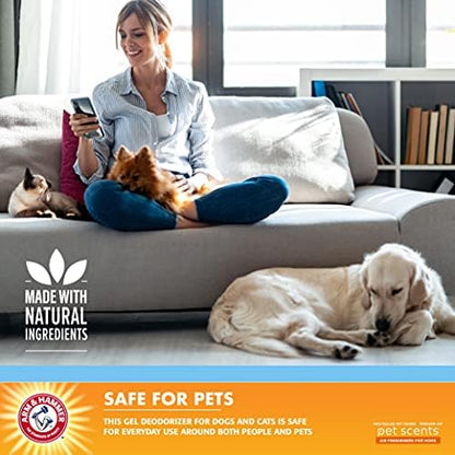 Arm & Hammer Pet Scents Gel Odor Eliminator, Baking Soda Deodorizer for Pet Rooms, Litter Box Areas, and Indoor Spaces, Long-Lasting Solid Gel Format, Fresh Breeze Scent, 15 Oz - Image 3