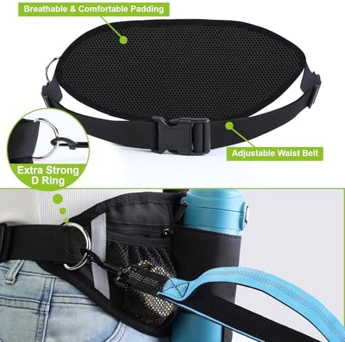 Hands Free Dog Leash, Waist Leash for Dog Walking, Running, Jogging (Blue) - Image 7