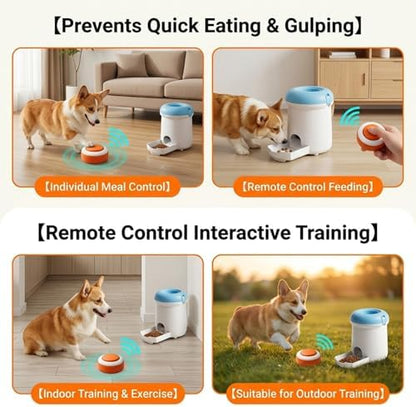 Automatic Dog Treat Dispenser, Button-Activated Interactive Dog Toy - Image 2
