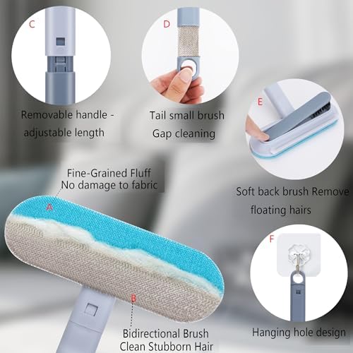 Pet Hair Remover for Furniture-17.3" Reusable Lint Brush for Dog & Cat Hair - Image 6