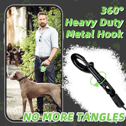 PUPTECK Retractable Dog Leash with Detachable Chew Proof Cable, Green, 16 ft - Image 5