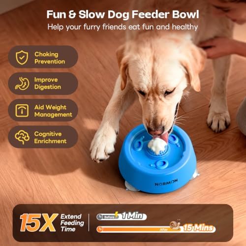 Slow Feeder Dog Bowls for Liquid Treat, 【Enrichment Ball-Roll】 Bone Broth Dog Lick Bowl, 250ML Yogurt Pup Lick Toy for Large Medium Small Breeds Dietary Supplement/Post-op Nutrition - Image 2