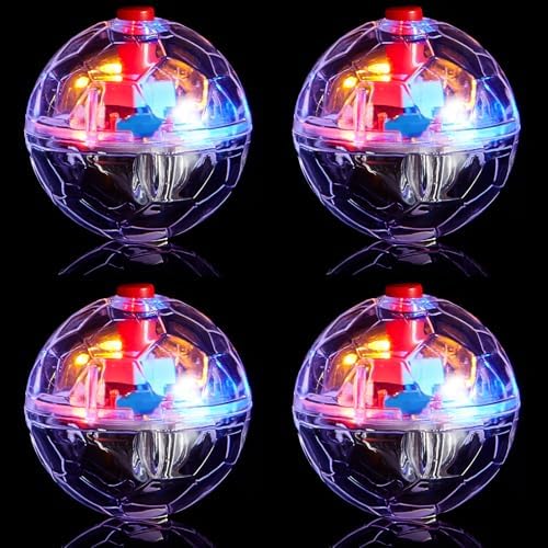 Frienda 4 Pcs Light up Cat Ball LED Motion Ghost Hunting Cat Ball(Clear) by Frienda