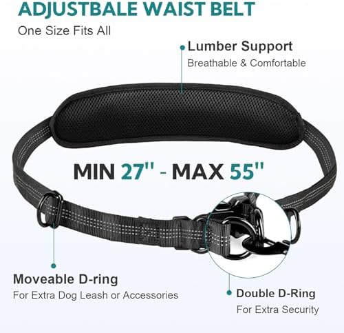 Hands Free Dog Leash,Dog Leashes for Medium Dogs,No Tangle - Image 3