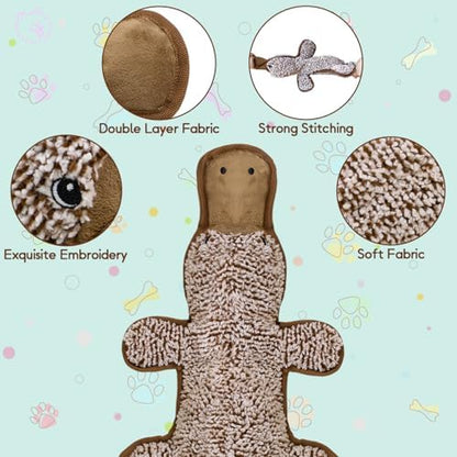 No Stuffing Dog Squeak Toys, Chew Toys for Small to Large Puppies(Platypus) - Image 2