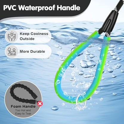 Dog Leash Heavy Duty 4/5/6ft XiaZ 2 Handles Dog Leashes for Medium Large Dogs 1/2 Inch 1000lb Strength Reflective PVC Waterproof-Handles Metal Hook Dual-Handle Rope Leash Nighttime Safety - Image 2