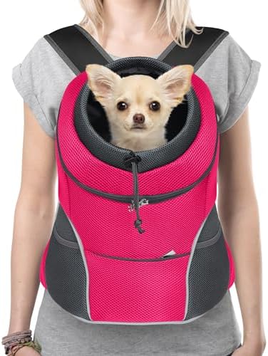 YUDODO Dog Front Carrier Backpack, Adjustable Breathable Dog Backpack by YUDODO