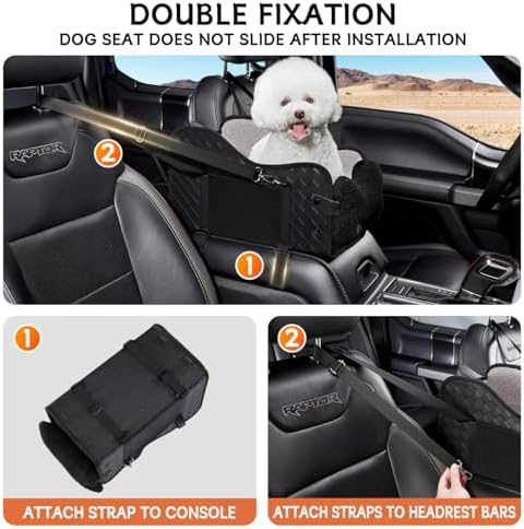 TKYZ Center Console Dog Car Seat for Small Dogs,for Car/SUV/Small Truck - Image 3