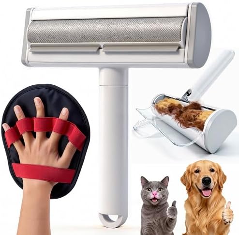 2 in 1 Pet Hair Removal Set, Reusable Dog Hair Remover by Unknown