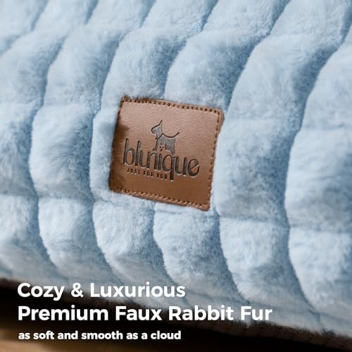 Cat Couch Bed with Fluffy Faux Rabbit Fur for Indoor Cats, 30 Inch - Image 3