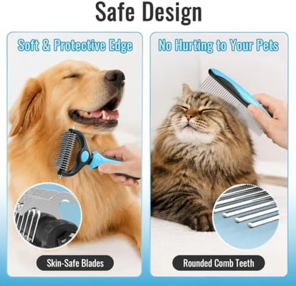 Blue Pet Grooming Kit, Dematting&Finishing Comb,Long-Hair Dog&Cat - Image 6