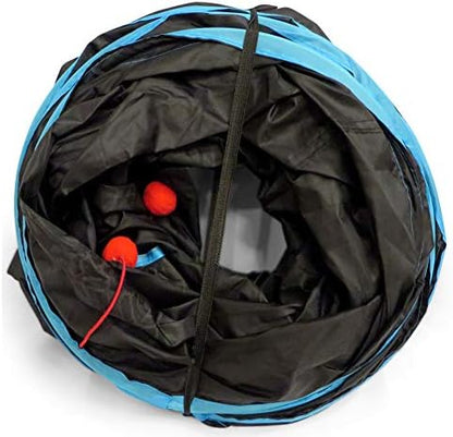 Feline Ruff Premium 4 Way Cat Tunnel. Extra Large 12 Inch Diameter and Extra Long. A Big Collapsible Play Toy. Wide Pet Tunnel Tube for Rabbits, Kittens, Large Cats, and Dogs. - Image 5