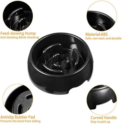Slow Feeder Dog Round Bowls Stop Bloat Bowl Anti-Choking for Small Dogs