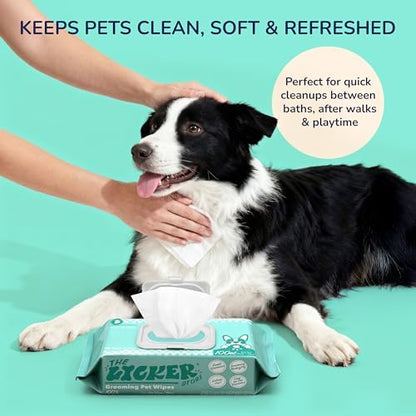 PWP1001A-4SET Biodegradable Dog Wipes for Grooming Paws and Body, Hypoallergenic Pet Wipes with Aloe Vera, Chamomile & Coconut Oil, Gentle Cleansing and Deodorizing, 400 Count - Image 6