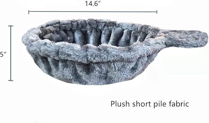 SHENGOCASE 14.6" Grey Nest Basket Lounger Hammock Bed for Cat Tree Tower Replacement, 5-Pack Hanging Toys, Cat Tree Accessories Hammock Attachment (Large Grey)