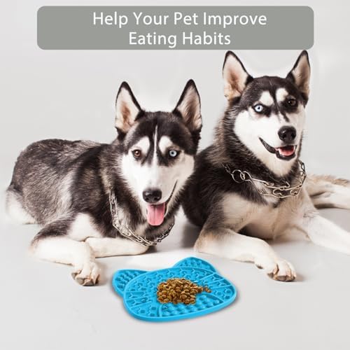 Dog Lick Mat with Suction Cups, Anxiety Relief and Boredom Buster, Pet Enrichment Toy for Dogs and Cats (Sky Blue) - Image 5