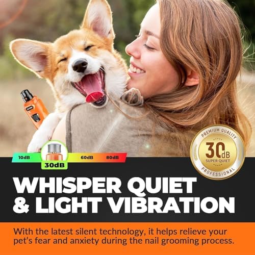 Whisper Quiet Dog Nail Grinder Safe & Stress-Free for Sensitive Dogs Cats - Image 2