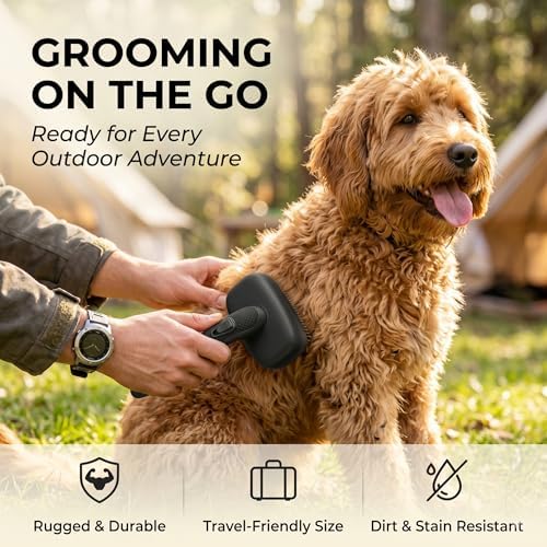 Self Cleaning Slicker Brush for Dog and Cat Shedding, Black - Image 5