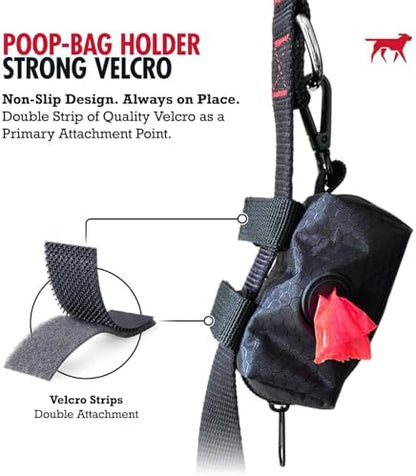Tuff Pupper Dog Poop Bag Holder | Works with Any Dog Leash | Zippered Waste Bag Dispenser | Waterproof with Rust-Proof Clip | Convenient Lightweight Design | Includes 2 Rolls of Leak-Proof Bags - Image 4