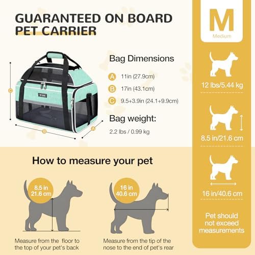 Lekereise Top-Expandable Pet Carrier 17x11x9.5 Inch Alaska Hawaiian Airline Approved Soft Sided Underseat to 12lbs Travel Carriers for Small Dogs and Cats with Locking Safety Zippers Anti-Scratch Mesh - Image 3