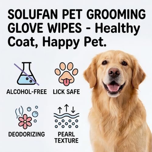 Pet Cleansing Glove Wipes for Dogs & Cats, 20 Count Hypoallergenic No-Rinse Pet Grooming Wipes with Aloe Vera, Thick & Durable Cleaning Gloves for Paws, Coat & Body, Ideal for Home & Travel - Image 4