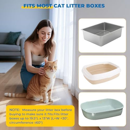 KONE Cat Litter Box Liners, 26 Count Extra Durable Large Drawstring Kitty Litter Pan Bags, 30" x 17" - Image 2