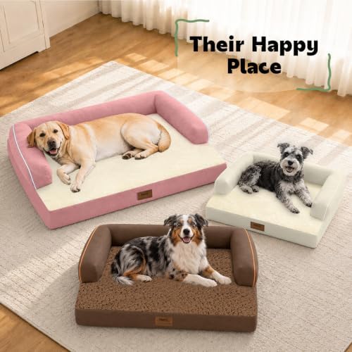 MEKIY Orthopedic Washable Dog Bed with Bolster for Medium to Large Dogs - Image 4