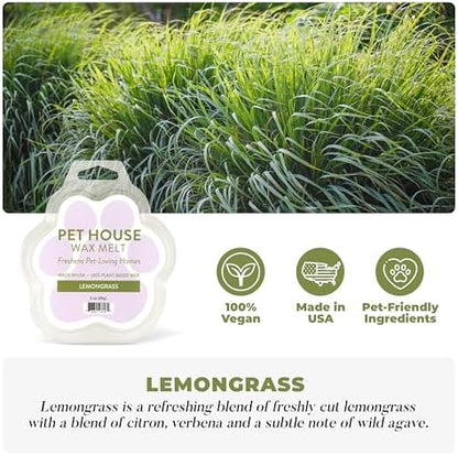 Lemongrass Spring and Summer Wax Melts Plant-Based Wax, Pet House - Image 2