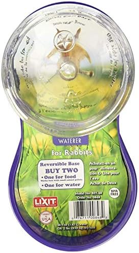 Lixit Reversible Waterer/Feeder for Rabbits and Other Small Animals. (Pack of 1),Purple - Image 4