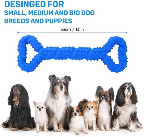 LECHONG Durable Dog Chew Toys 13 Inch Bone Shape Extra Large Dog Toys with Convex Design Strong Tug Toy for Aggressive Chewers Medium and Large Dogs Tooth Cleaning - Image 3